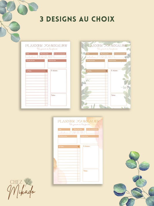 Le Planning Quotidien et Hebdomadaire