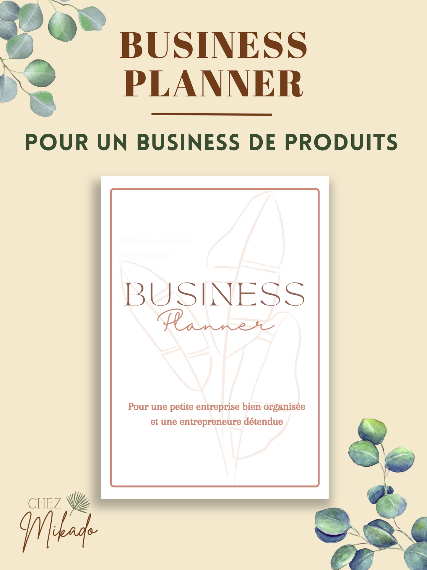 Le modèle Business Planner (Avec Planner Quotidien et  mensuel)
