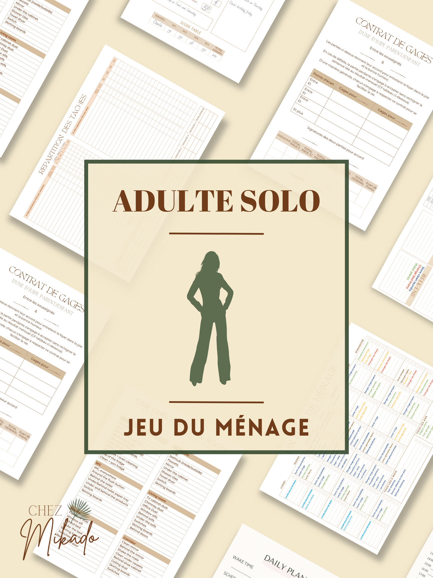 Jeu du ménage "un Adulte"