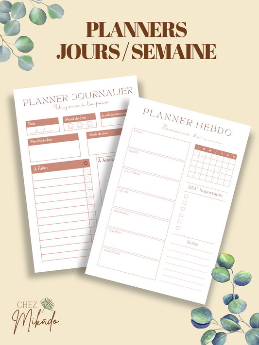 Le Planning Quotidien et Hebdomadaire
