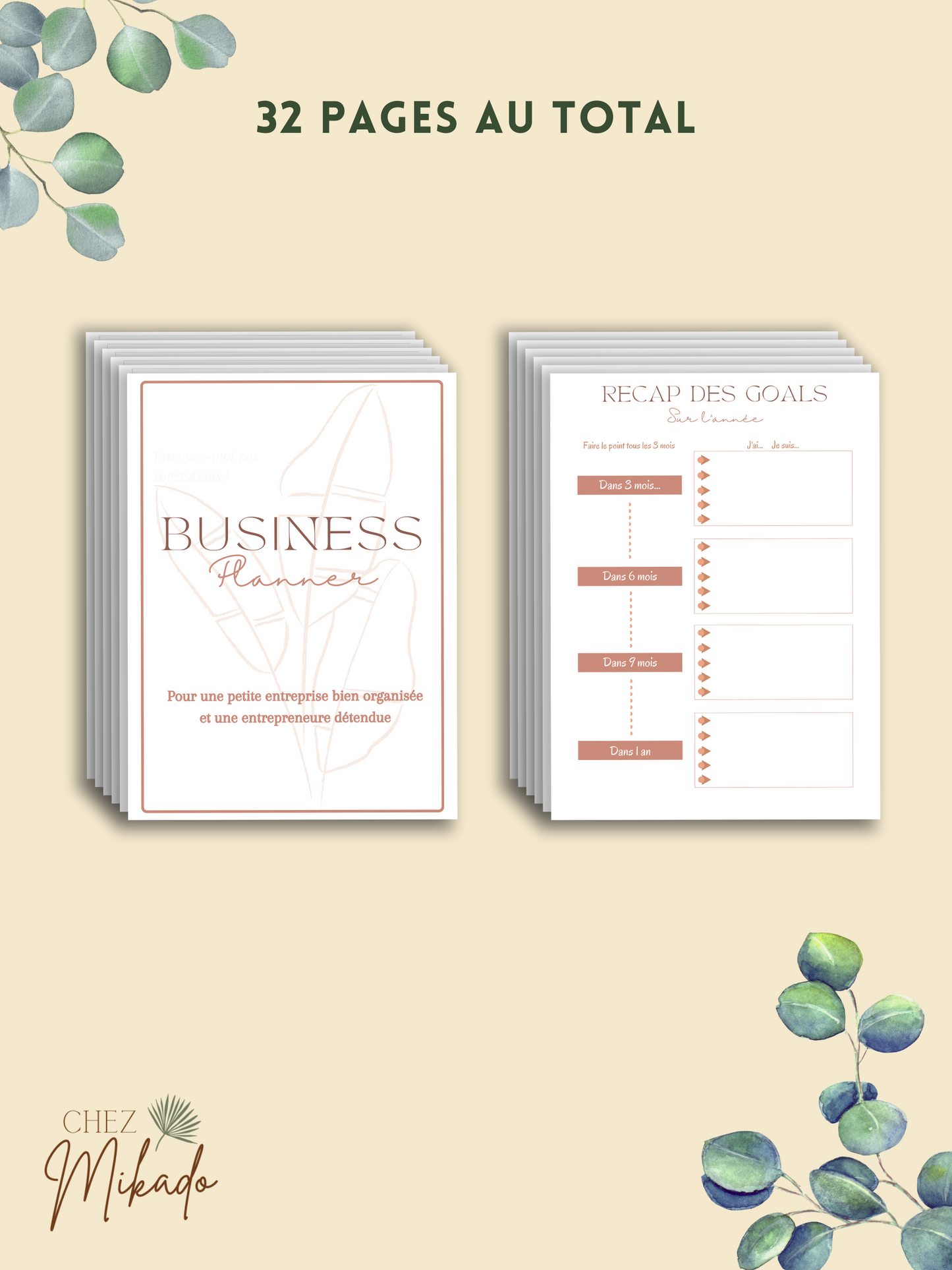 Le modèle Business Planner (Avec Planner Quotidien et  mensuel)