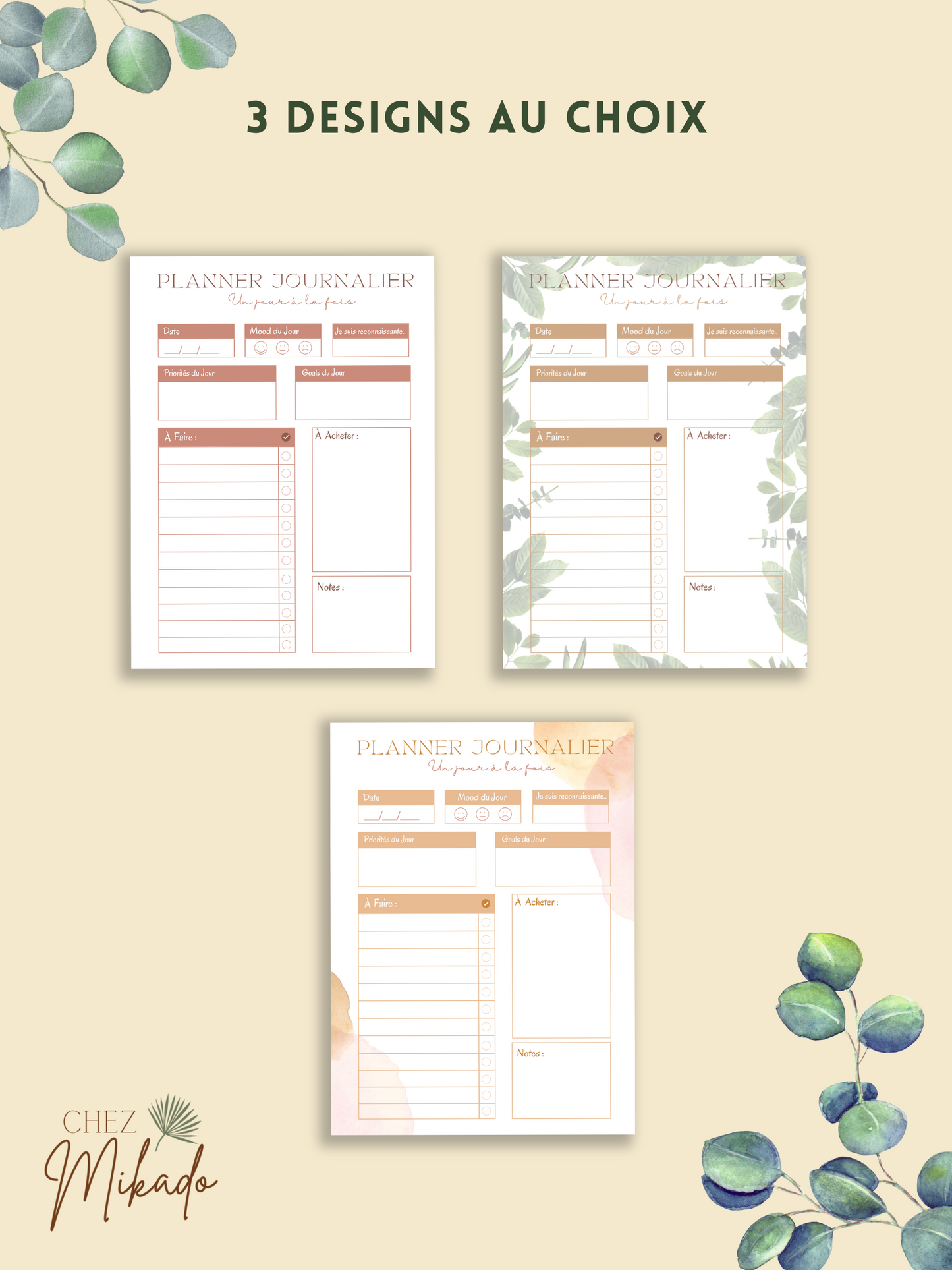 Le Planning Quotidien et Hebdomadaire