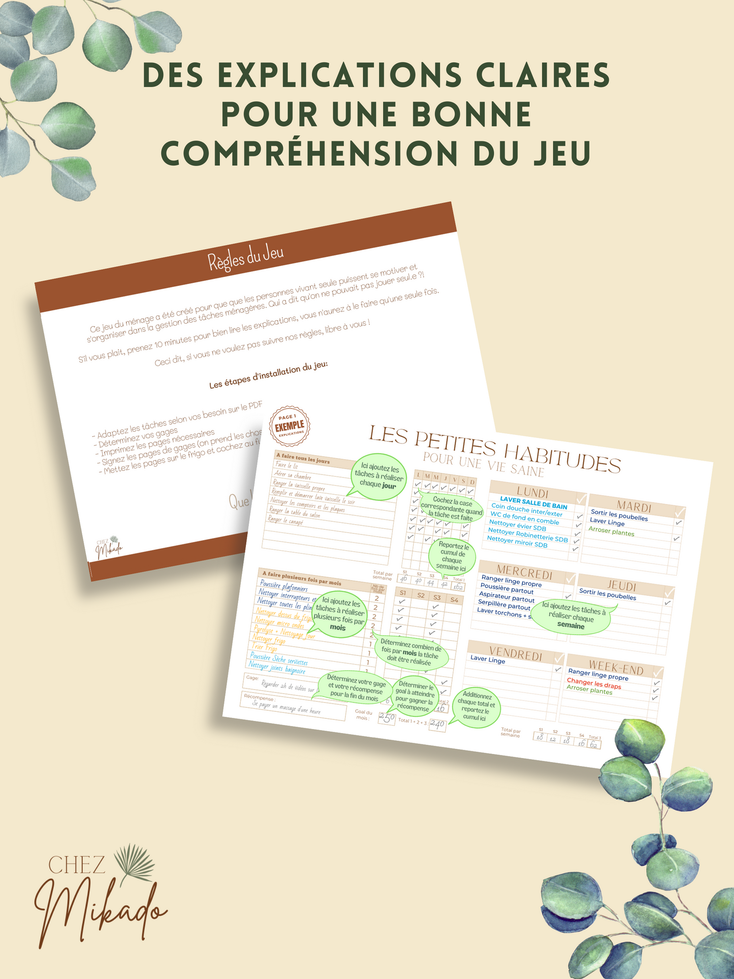 Jeu du ménage "un Adulte"