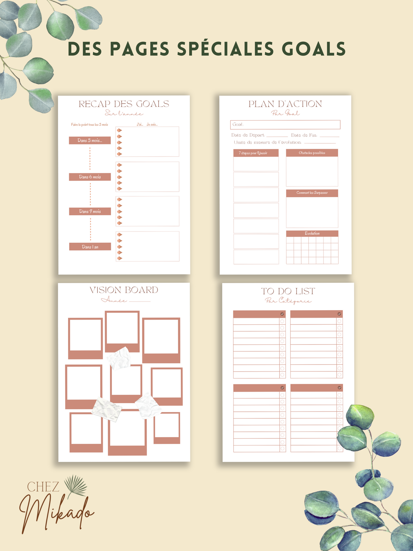 Le modèle Business Planner (Avec Planner Quotidien et  mensuel)