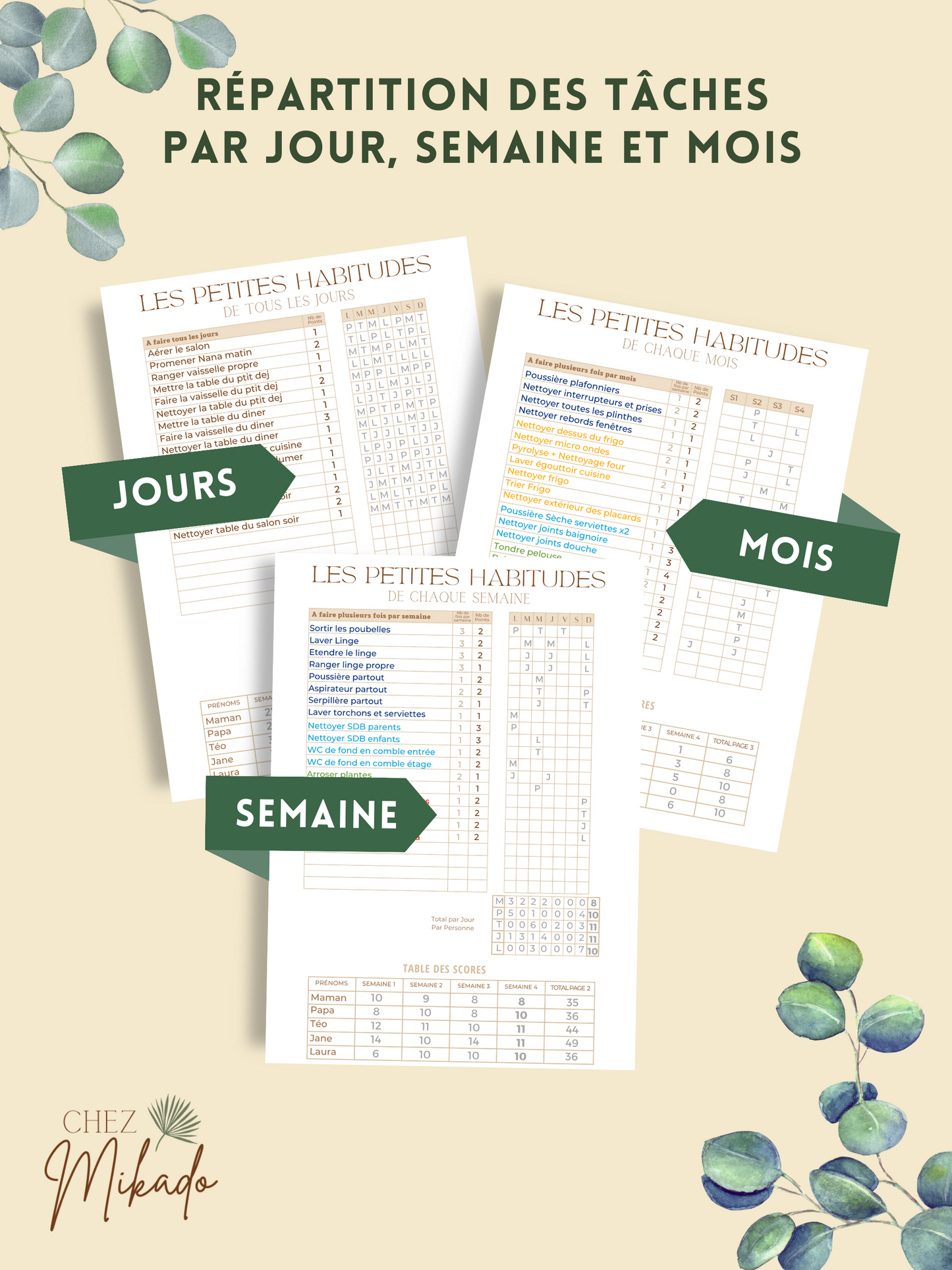 Jeu du ménage "De 3 à 5 adultes + enfants"