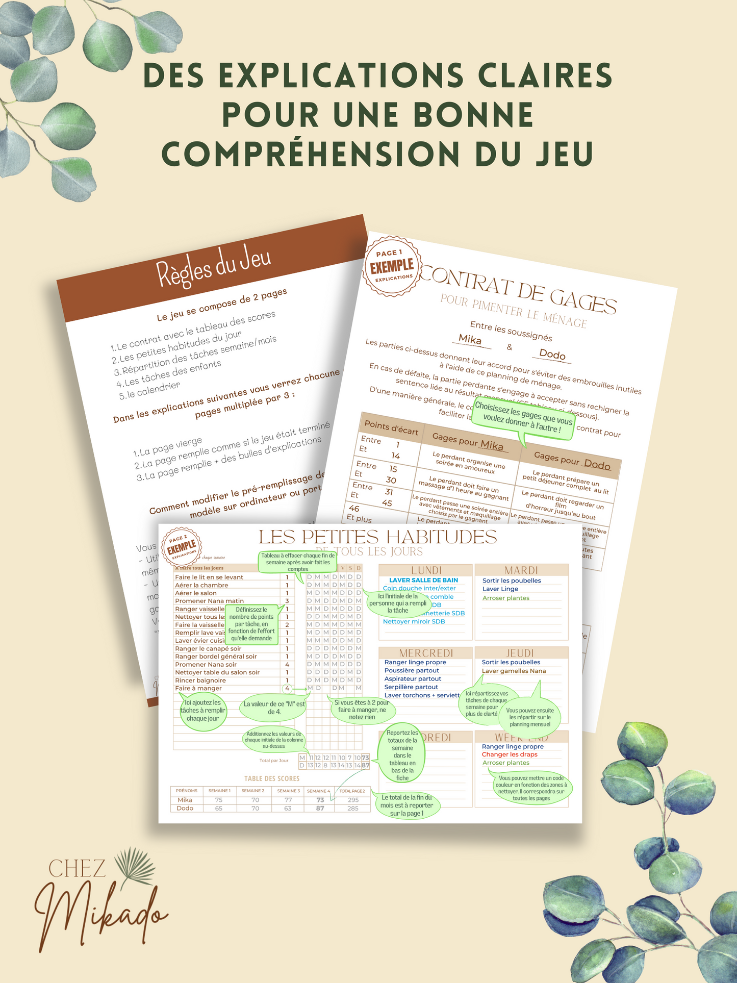 Jeu du ménage "en duo"