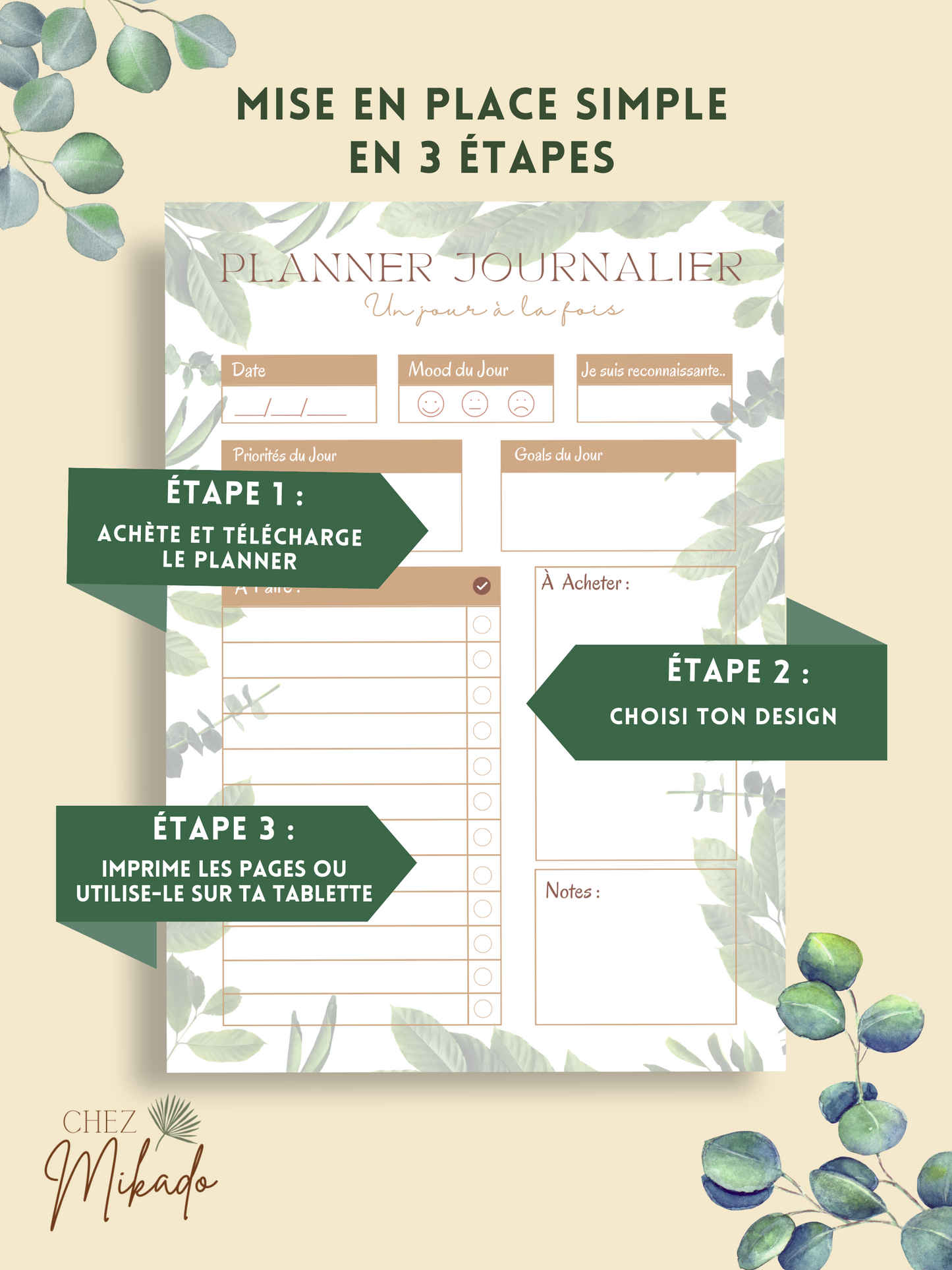 Le Planning Quotidien et Hebdomadaire