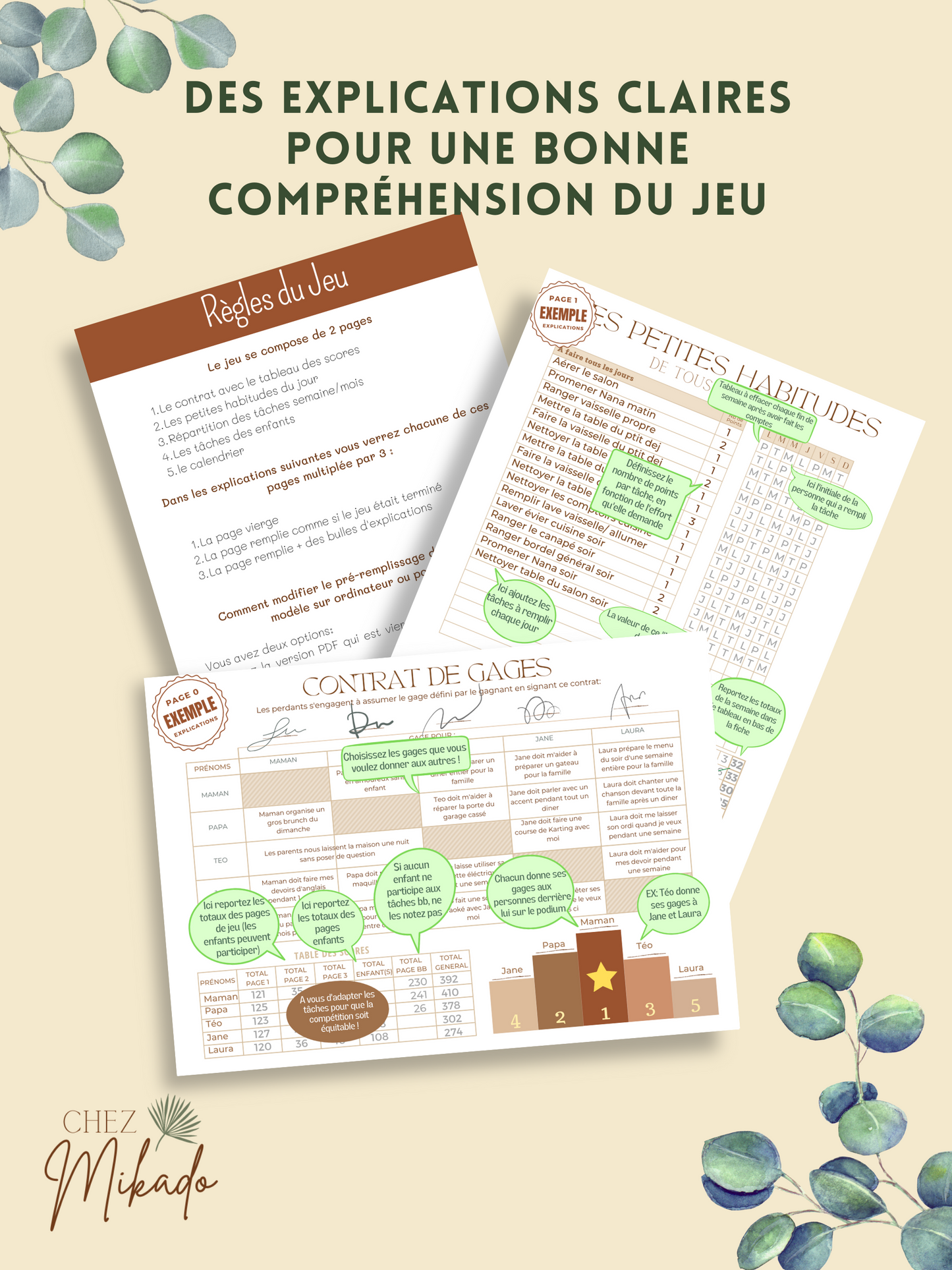 Jeu du ménage "De 3 à 5 adultes + enfants"