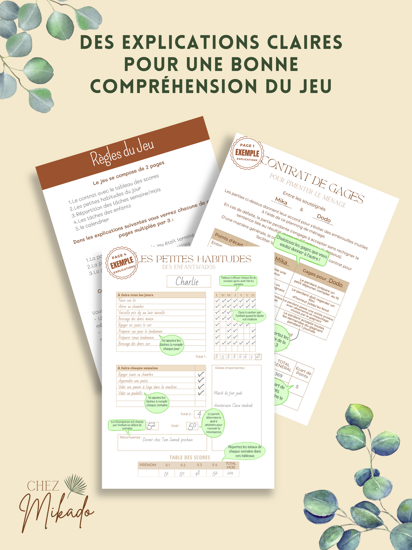Jeu du ménage "Un Adulte avec un enfant"