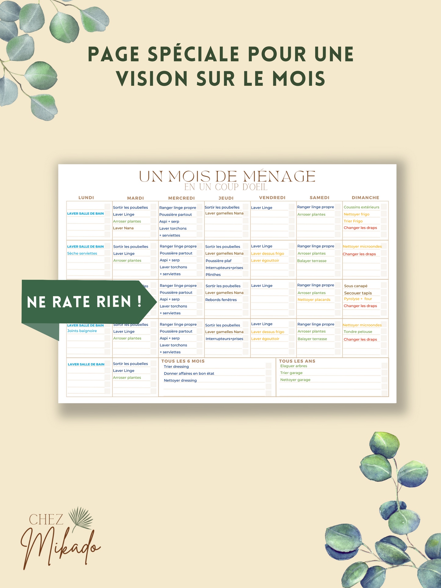 Jeu du ménage "De 3 à 5 adultes + enfants"